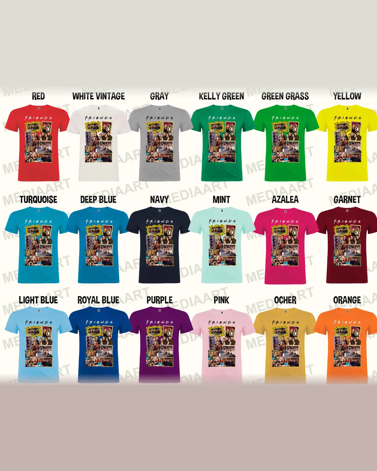 Friends TV Show Collage T-Shirt for Adults and Kids