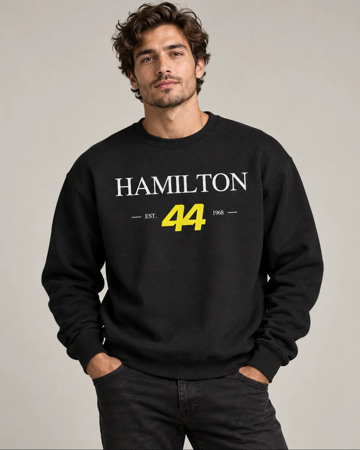 Lewis Hamilton 44 Sweatshirt, F1 Fan Crewneck for Adults and Kids