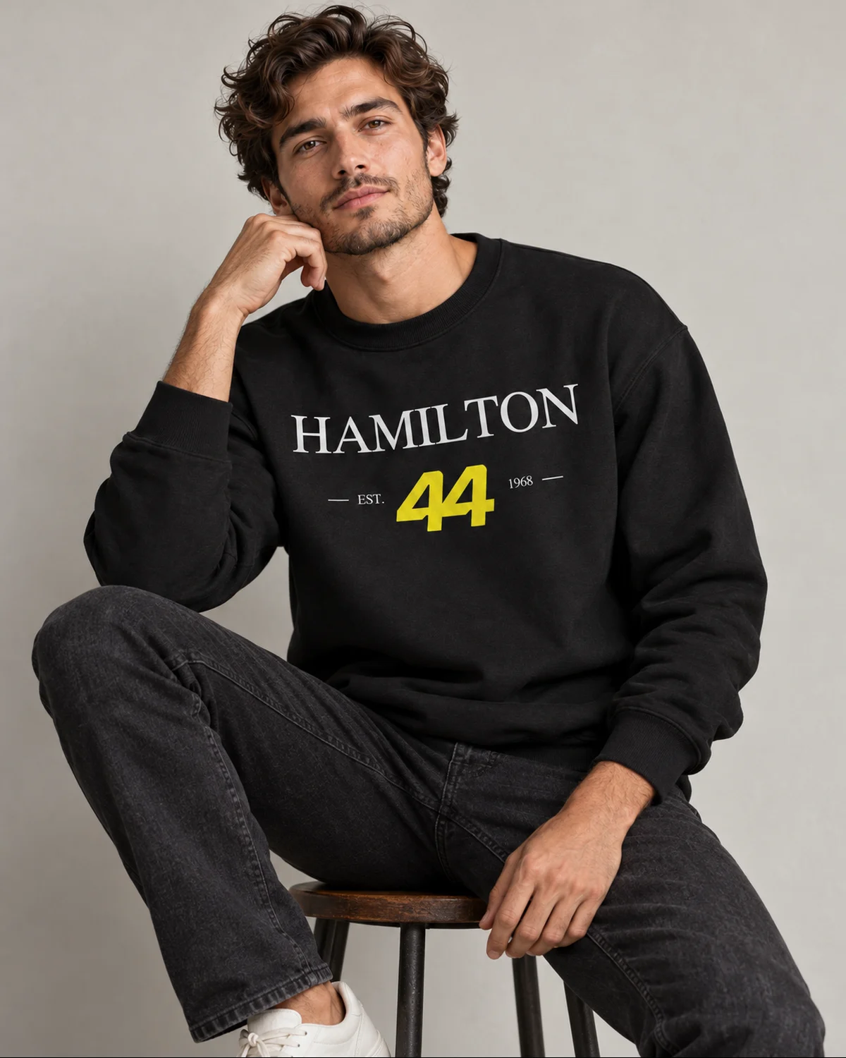 Lewis Hamilton 44 Sweatshirt, F1 Fan Crewneck for Adults and Kids