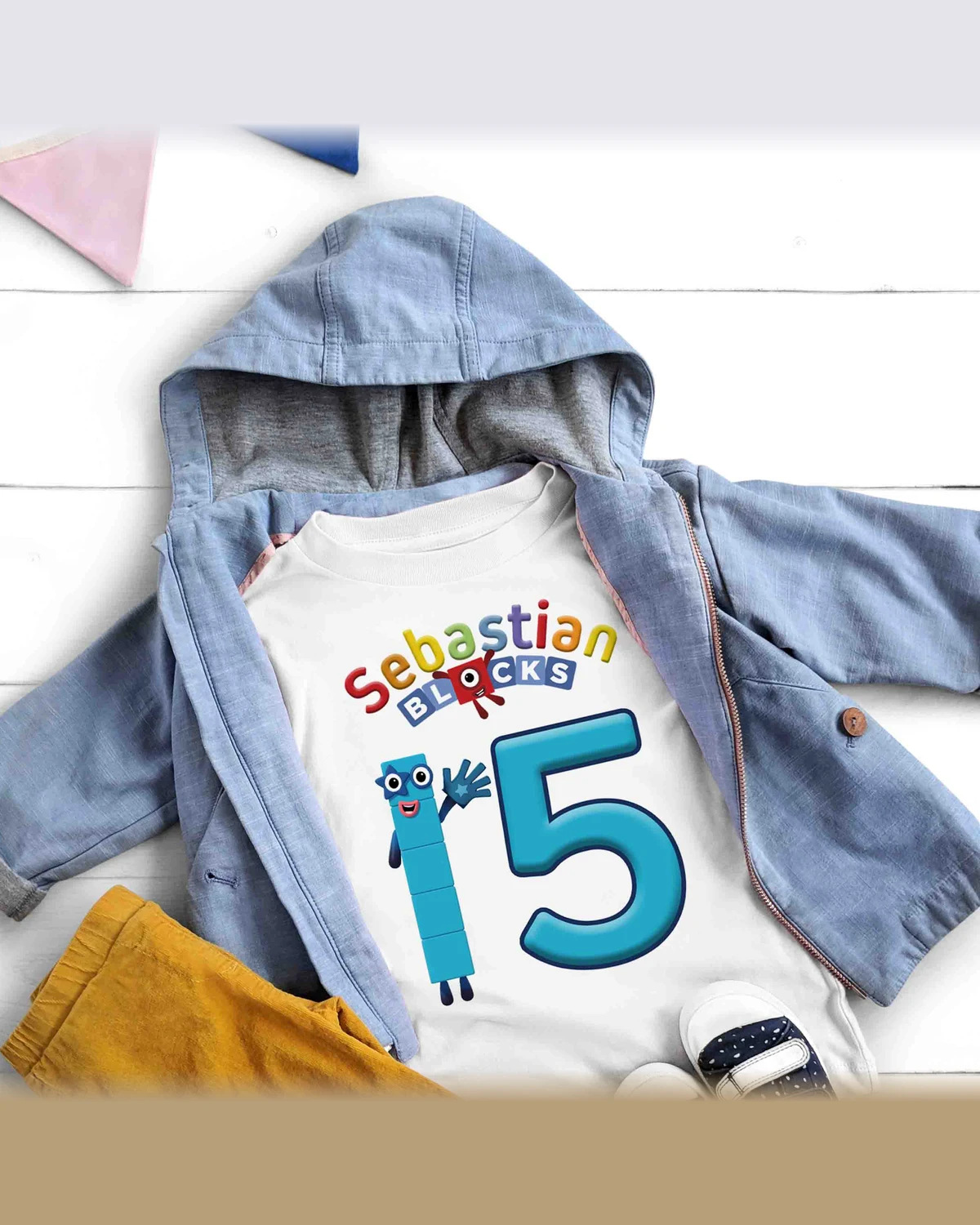 Numberblocks Fifteen Birthday T-Shirt with Custom Name and Age