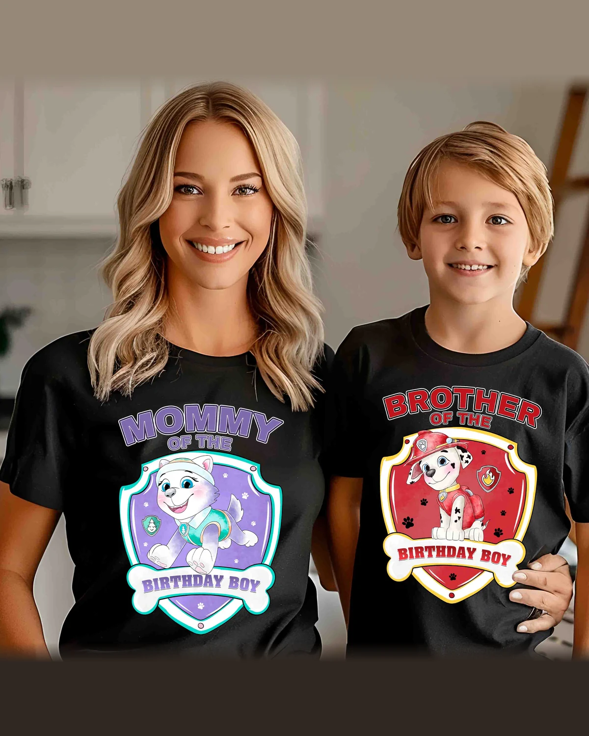 Paw Patrol Family Birthday T-Shirts with Custom Name, Matching Shirts