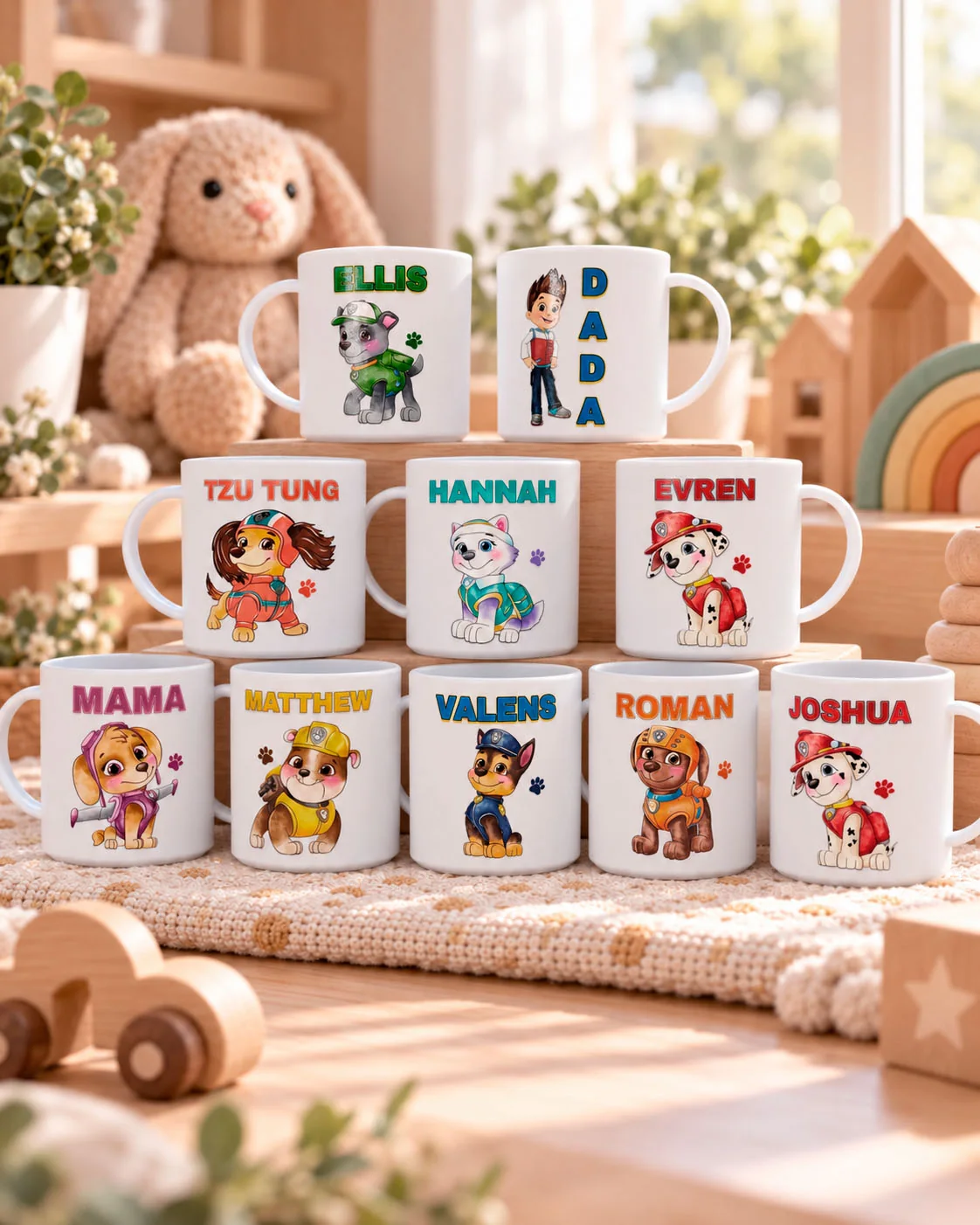 Personalized Paw Patrol Kids Mug with Name