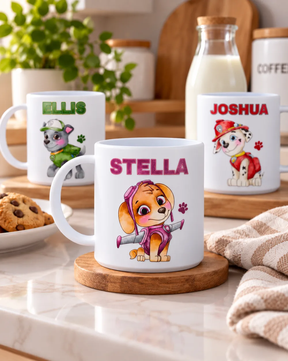 Personalized Paw Patrol Kids Mug with Name – Skye, Marshall, Rocky & Everest