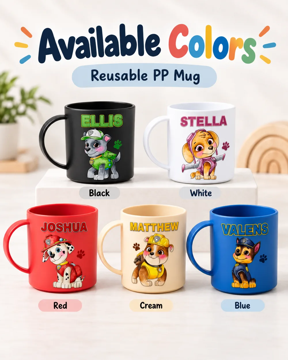 Personalized Paw Patrol Kids Mug with Name